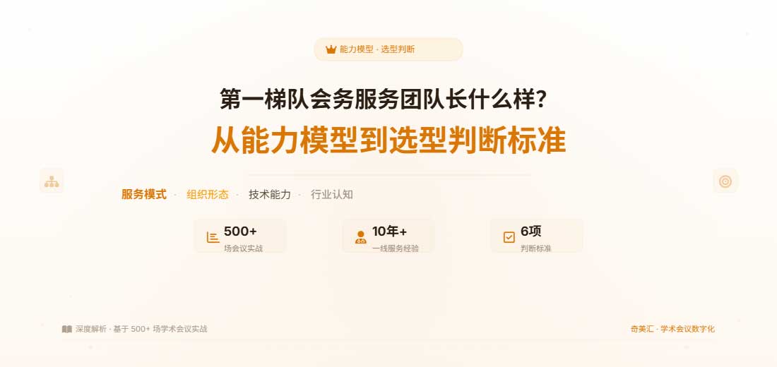 第一梯队会务服务团队能力模型