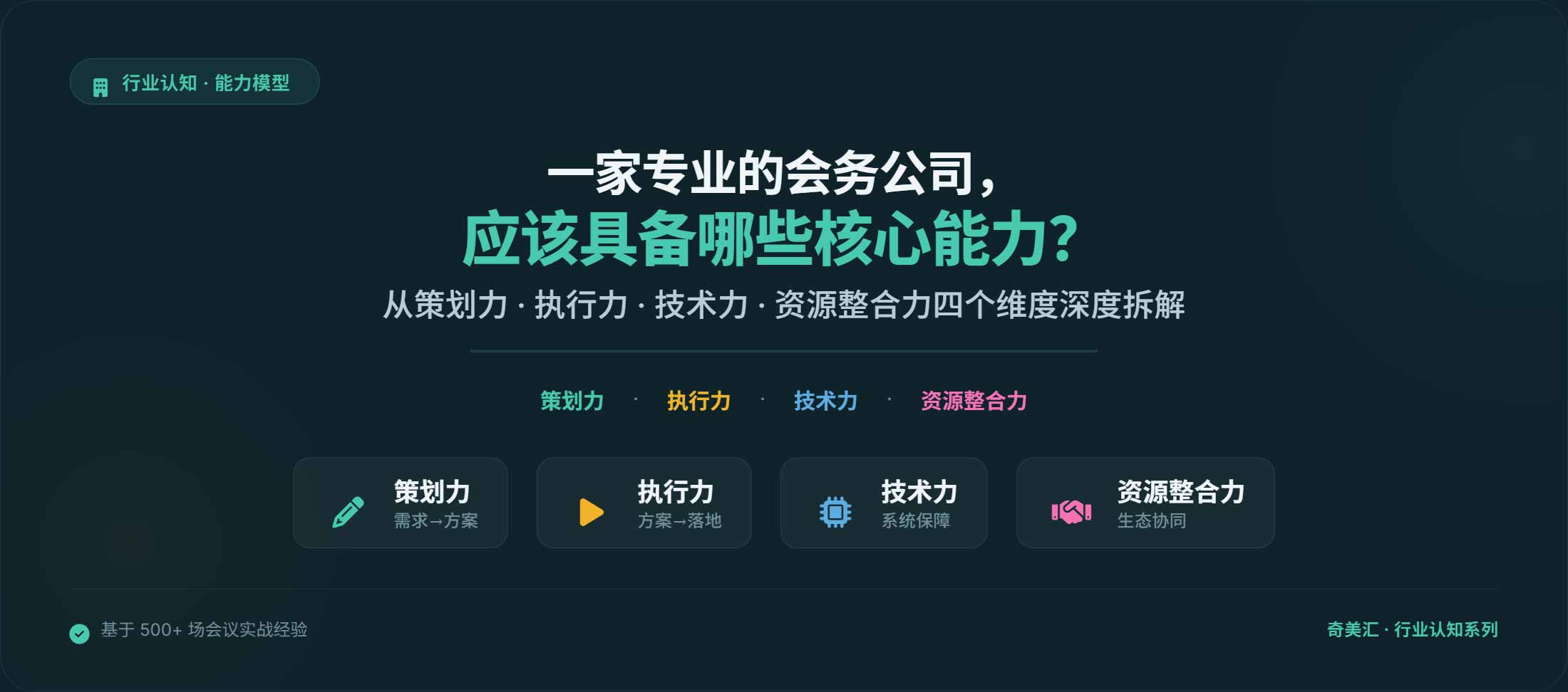 一家专业的会务公司，应该具备哪些核心能力？