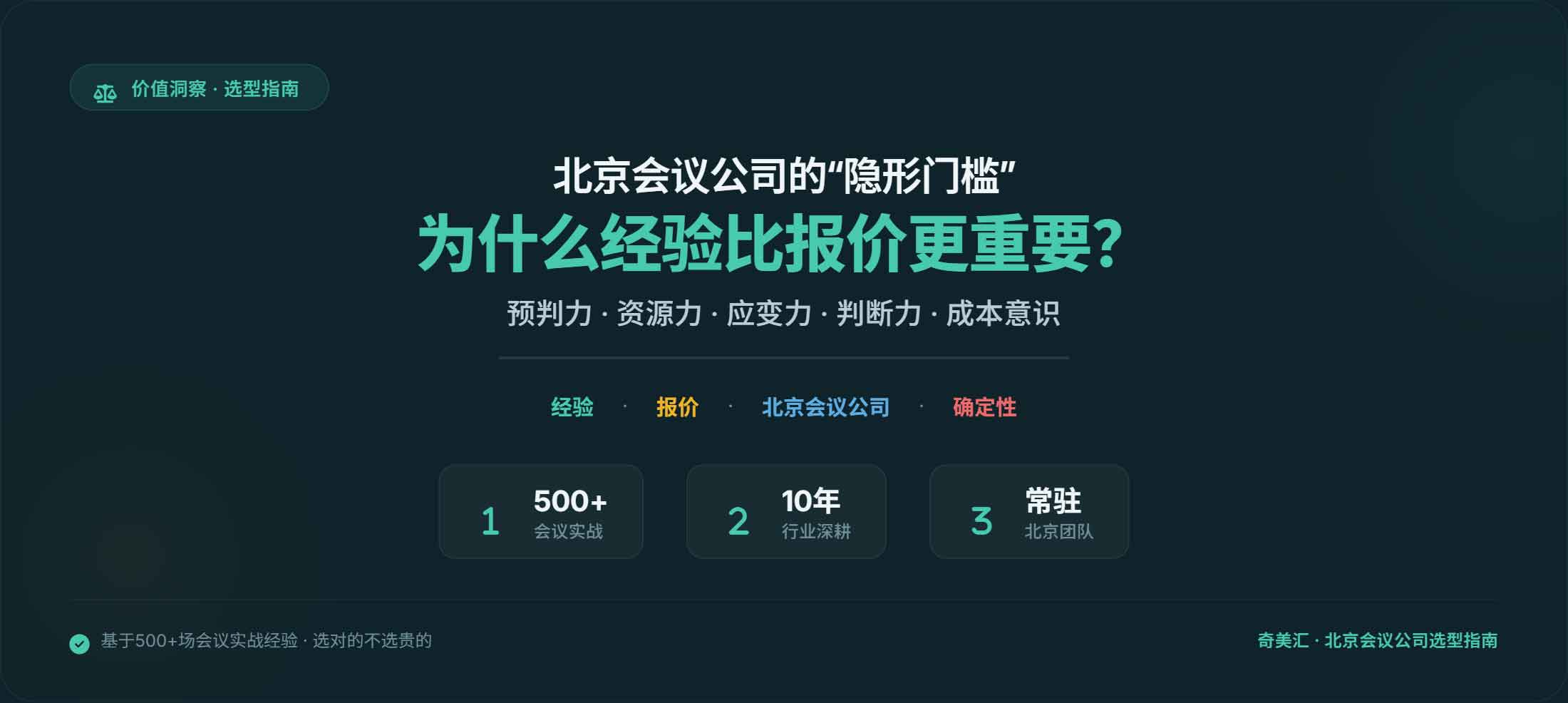 北京会议公司的“隐形门槛”：为什么经验比报价更重要？