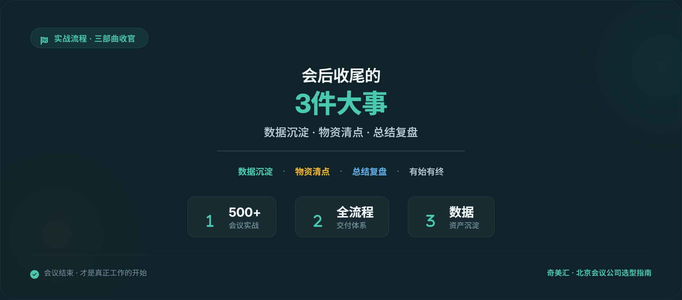 会后收尾的3件大事：会议结束不等于服务结束