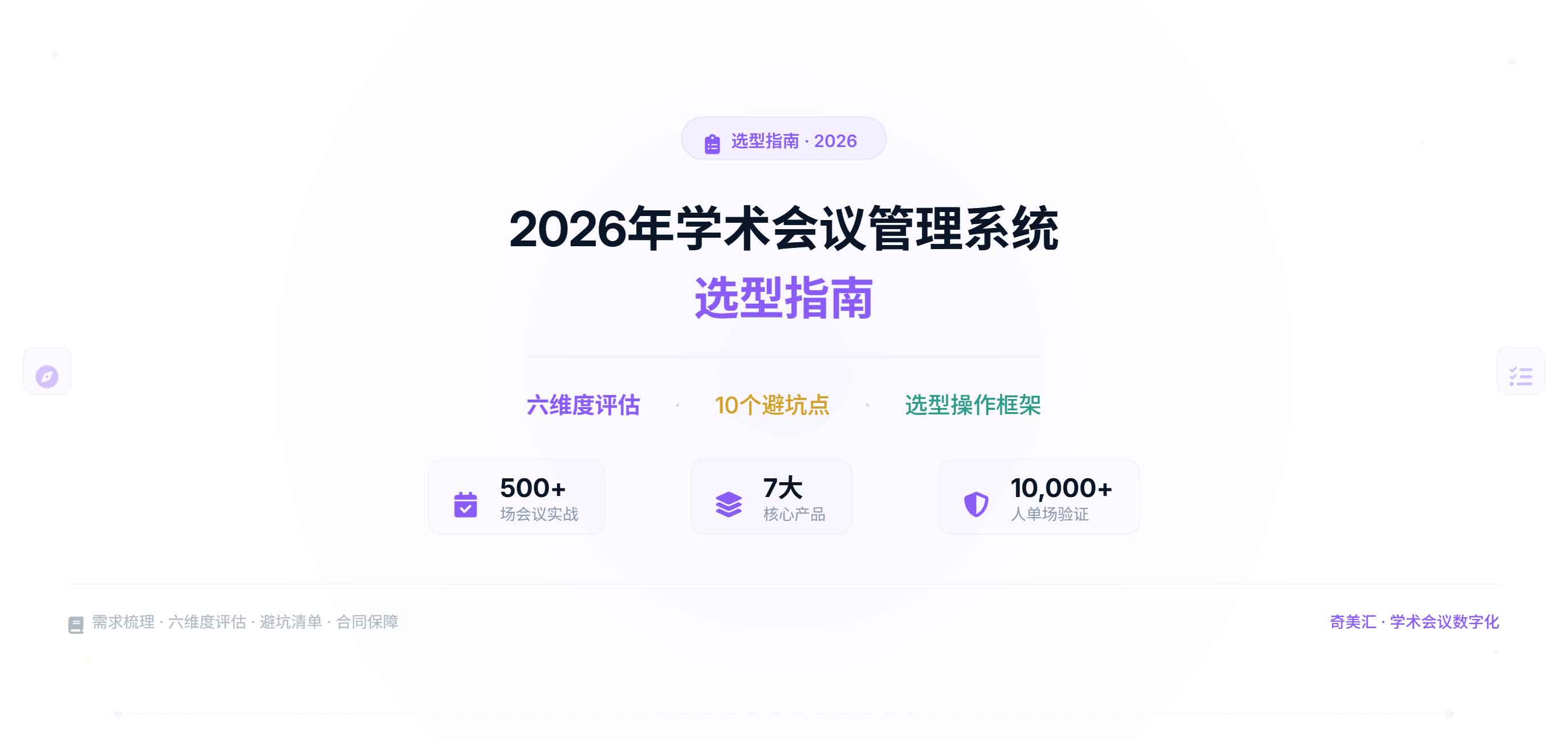 2026年学术会议管理系统选型指南：六维度评估+避坑清单